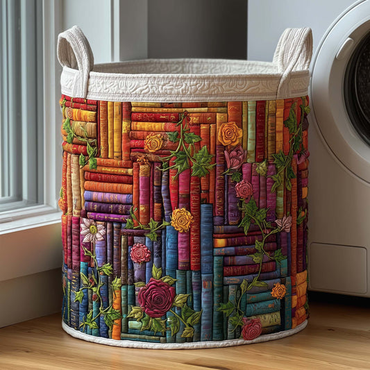 The Rose Books Quilted Laundry Basket Tote