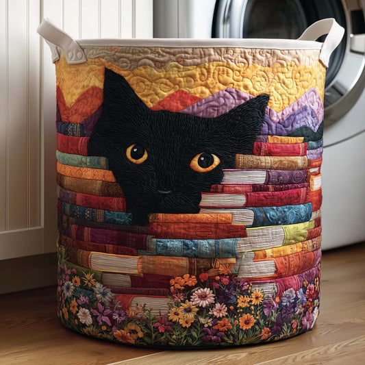 The Midnight Book Quilted Laundry Basket Tote