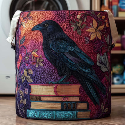 The Raven Books Quilted Laundry Basket Tote