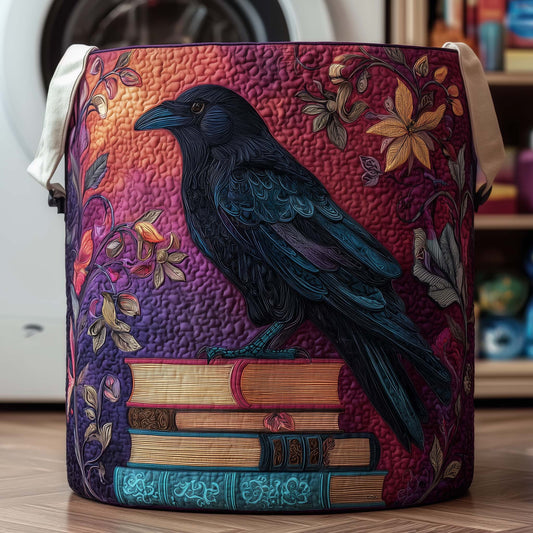The Raven Books Quilted Laundry Basket Tote