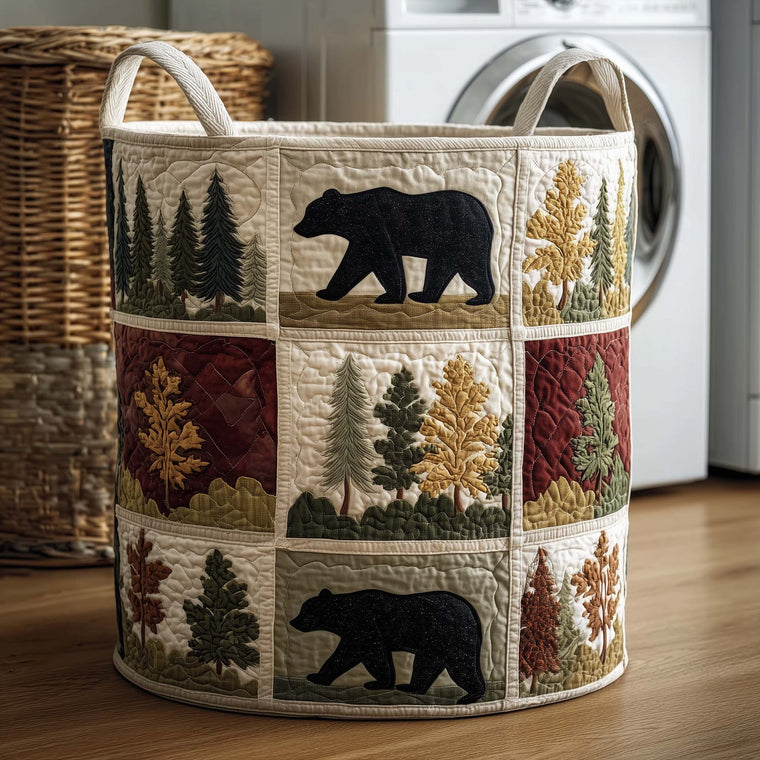 Forest Bear Laundry Quilted Tote