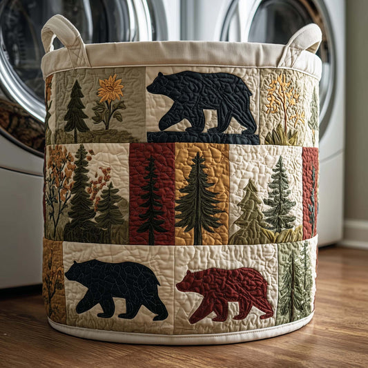 Autumn Bear Laundry Quilted Tote