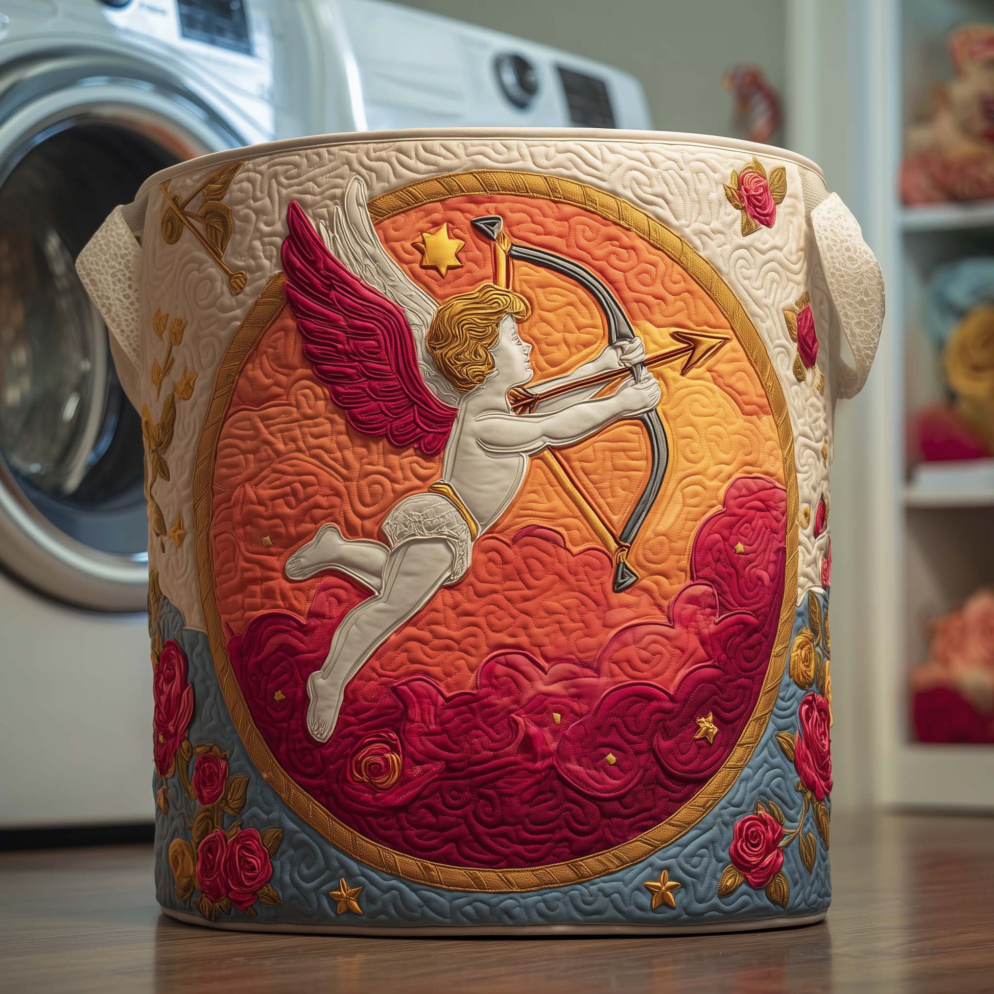 The Golden Arrow Quilted Laundry Basket Tote