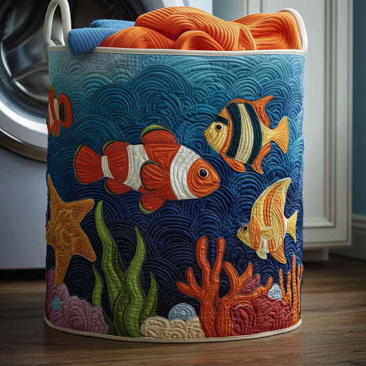 The Reef Friends Quilted Laundry Basket Tote