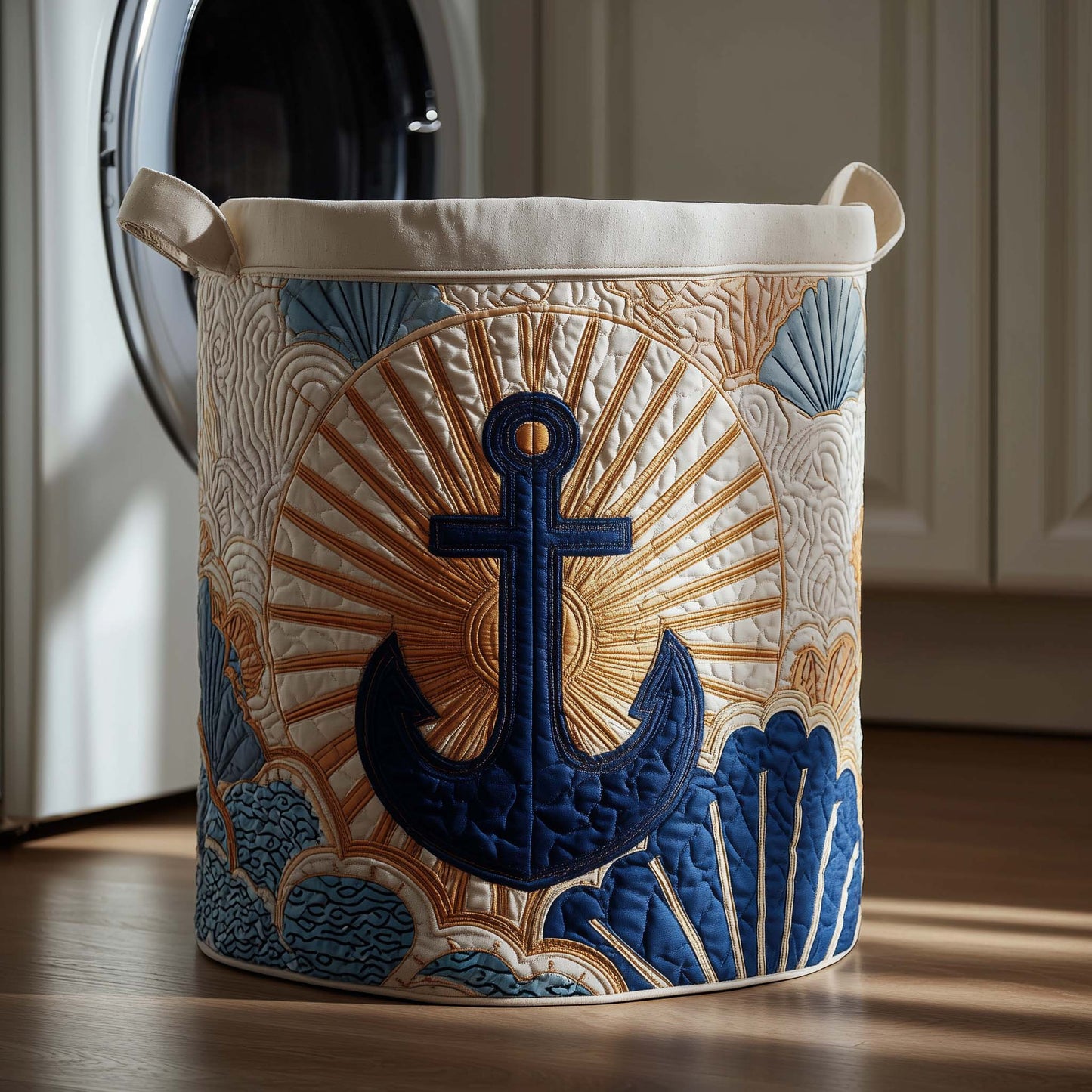 The Anchor Sun Quilted Laundry Basket Tote