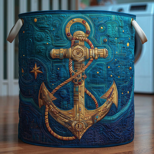 The Mechanical Anchor Quilted Laundry Basket Tote