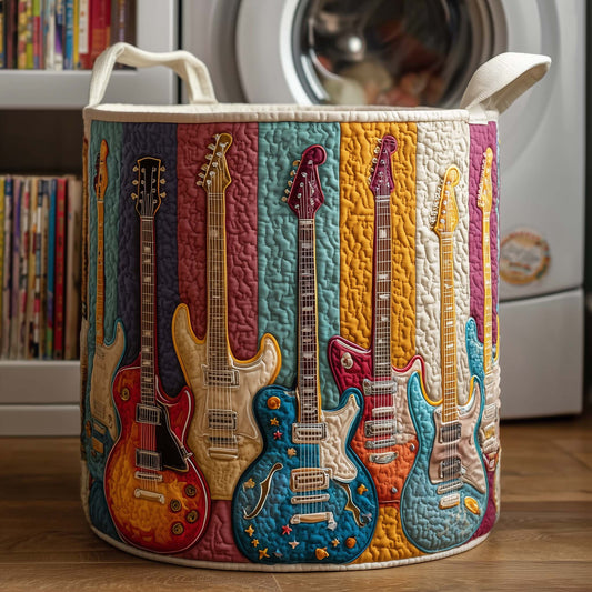 The Vintage Strings Quilted Laundry Basket Tote