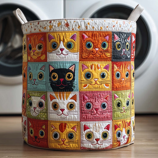 The Pop Cats Quilted Laundry Basket Tote