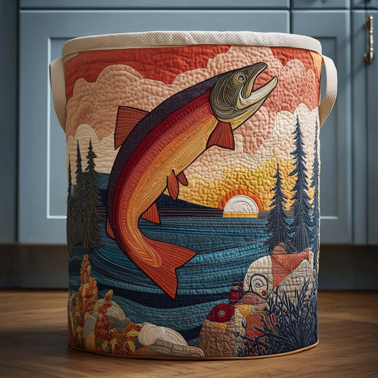 The Lakeside Leap Quilted Laundry Basket Tote