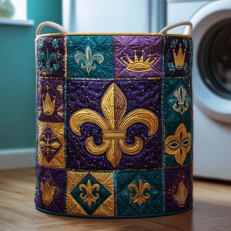 The Diamond Fleur Quilted Laundry Basket Tote