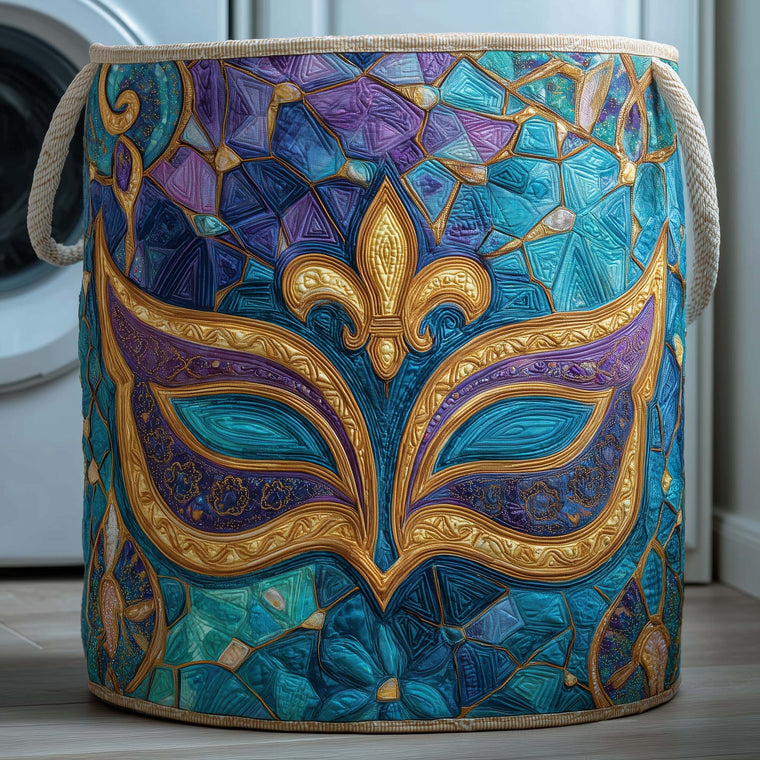 The Mosaic Masque Quilted Laundry Basket Tote