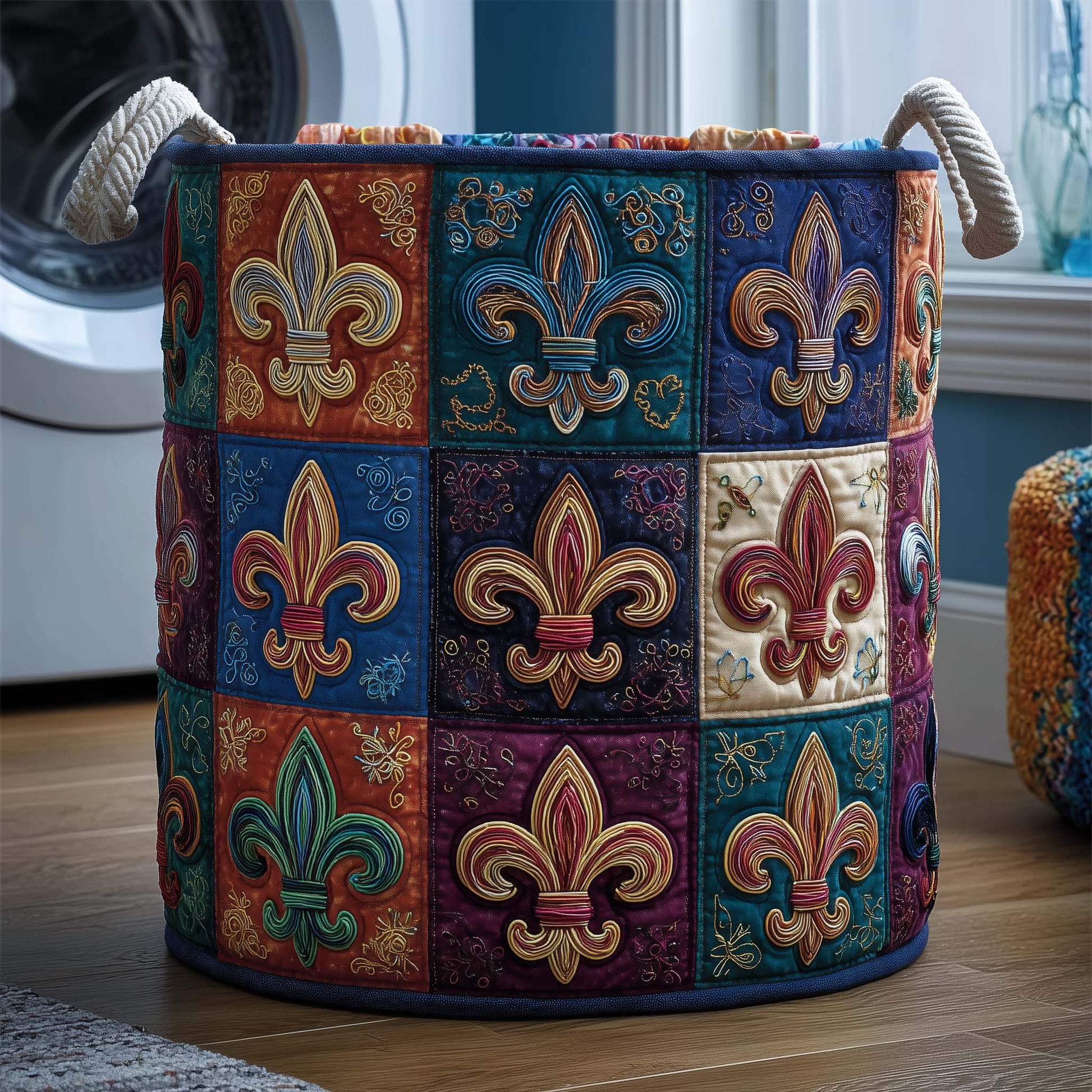 The Festive Fleur Quilted Laundry Basket Tote
