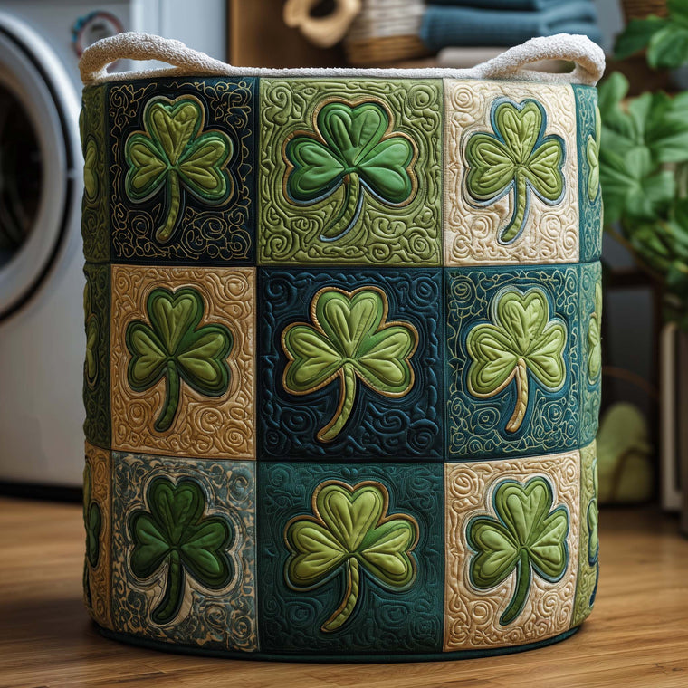 The Clover Grid Quilted Laundry Basket Tote