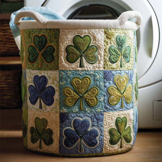 The Pastel Clover Quilted Laundry Basket Tote