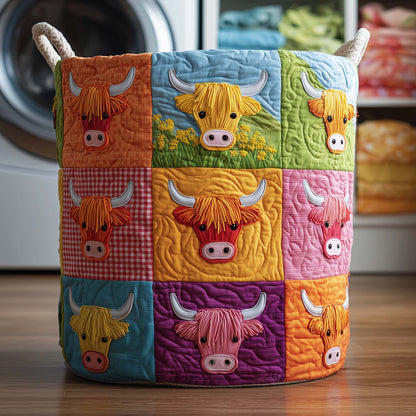 The Cheerful Highland Quilted Laundry Basket Tote