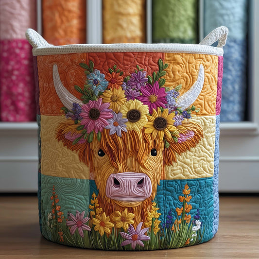 The Floral Highland Quilted Laundry Basket Tote
