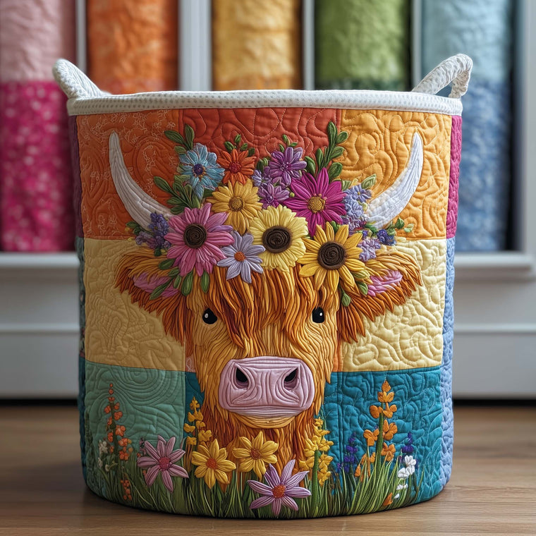 The Floral Highland Quilted Laundry Basket Tote