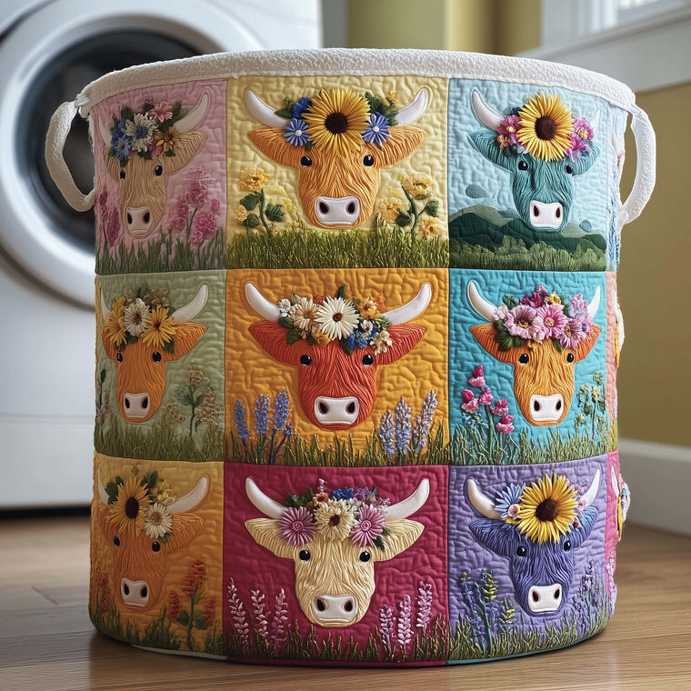 The Blooming Highland Quilted Laundry Basket Tote