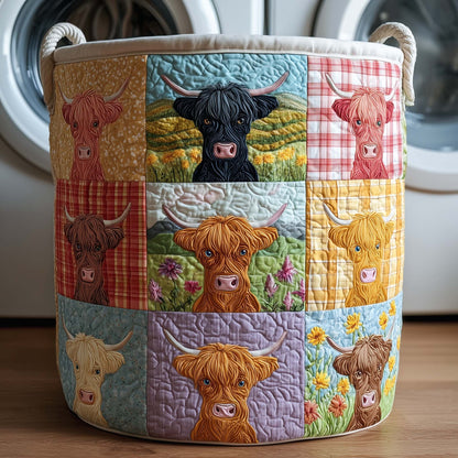 The Countryside Highland Quilted Laundry Basket Tote