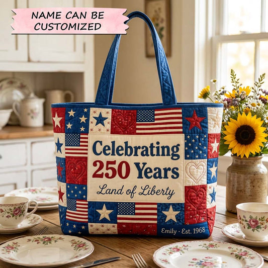 The Land Of Liberty Quilted Tote