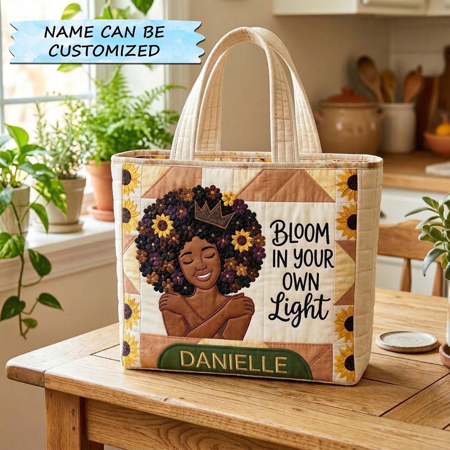 The Floral Empress Quilted Tote