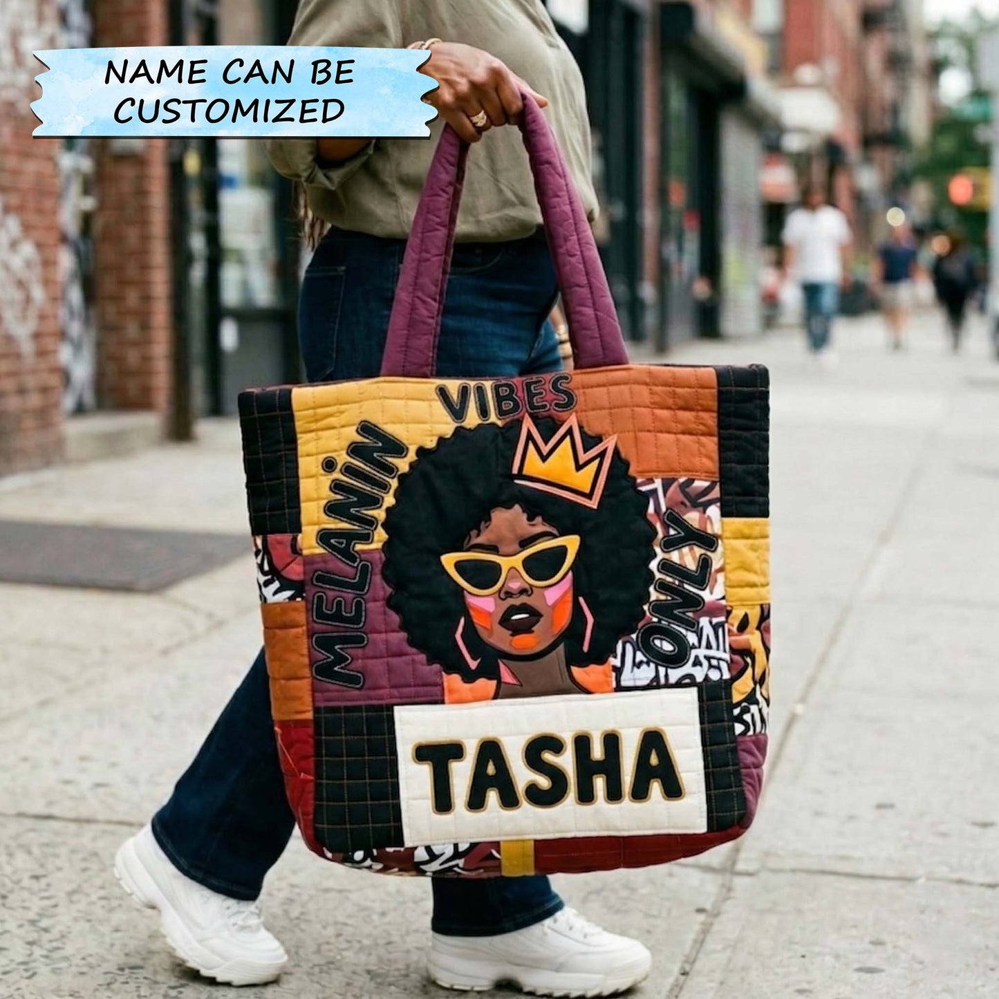 The Afro Pride Quilted Tote