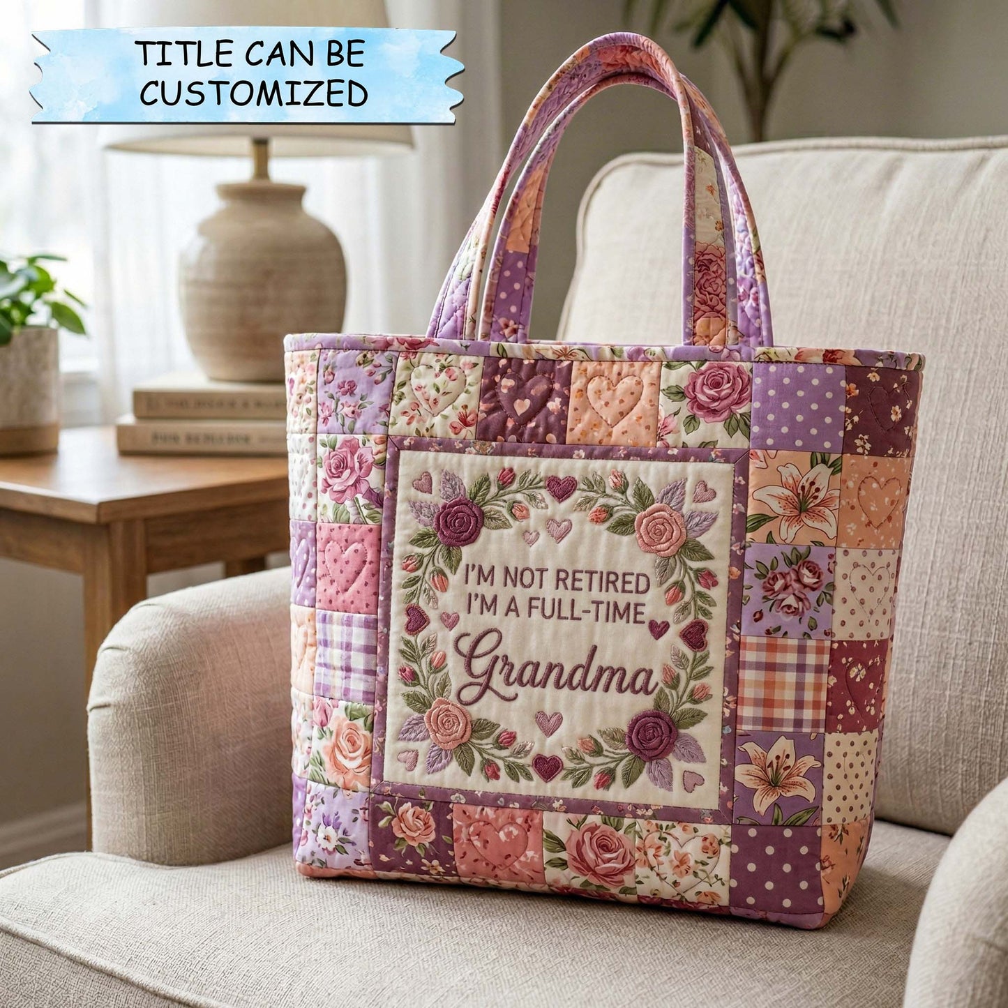 The Rose Patchwork Quilted Tote