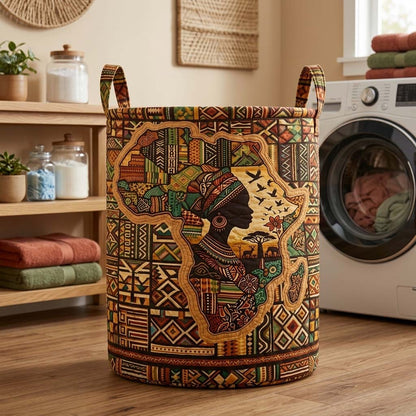 The Africa Legacy Quilted Laundry Basket GFTOQM4103C2 Tote