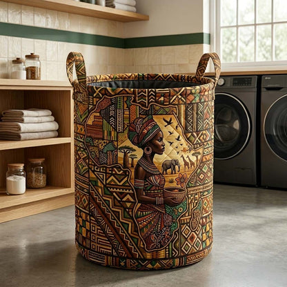 The Africa Legacy Quilted Laundry Basket Tote 4104