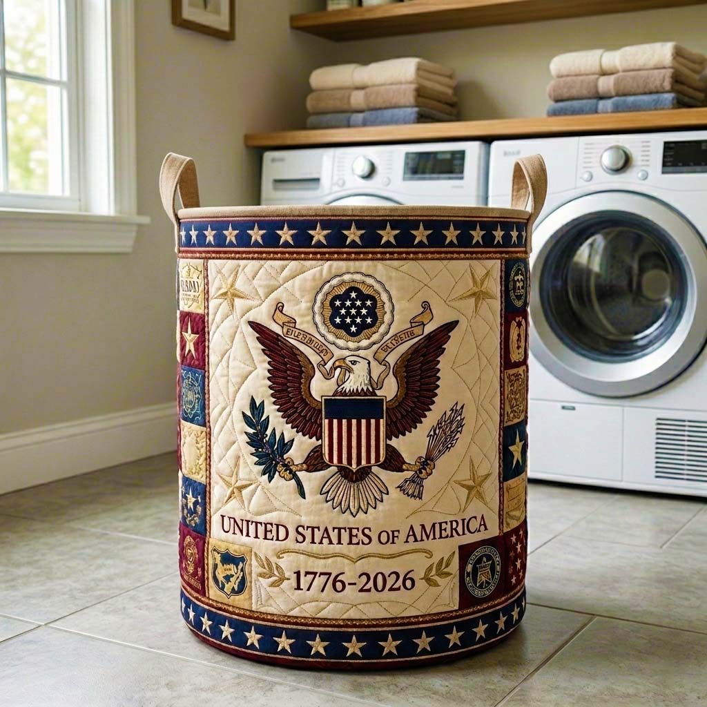 Herritage Patch Laundry Tote Bag