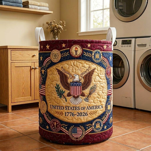 The Herritage Patch Quilted Laundry Basket Tote 4130