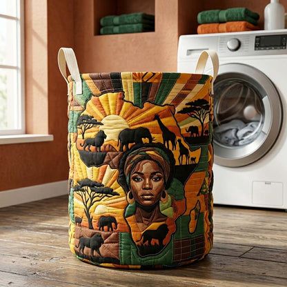 The Savanna Soul Quilted Laundry Basket Tote