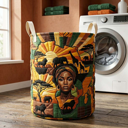 The Savanna Soul Quilted Laundry Basket Tote
