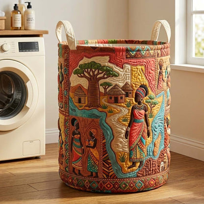 The Village Harmony Quilted Laundry Basket Tote