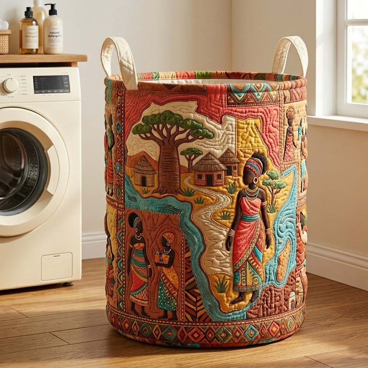 The Village Harmony Quilted Laundry Basket Tote