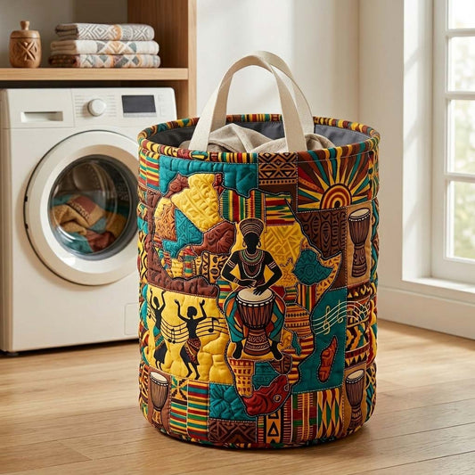 The Rhythm Roots Quilted Laundry Basket Tote