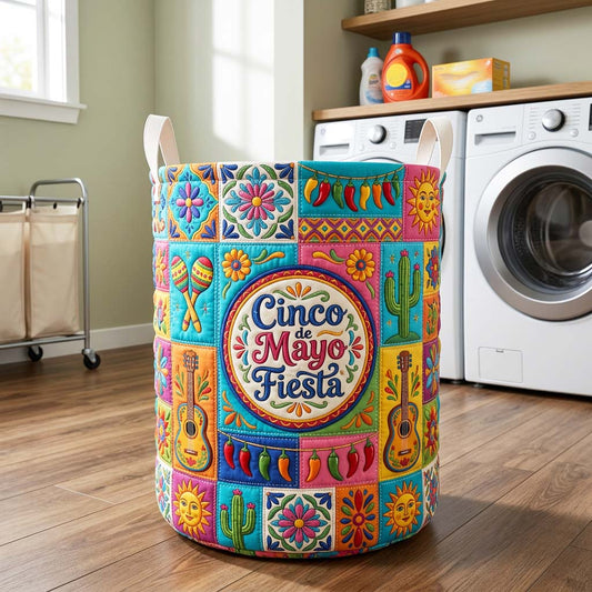 The Fiesta Mosaic Quilted Laundry Basket Tote