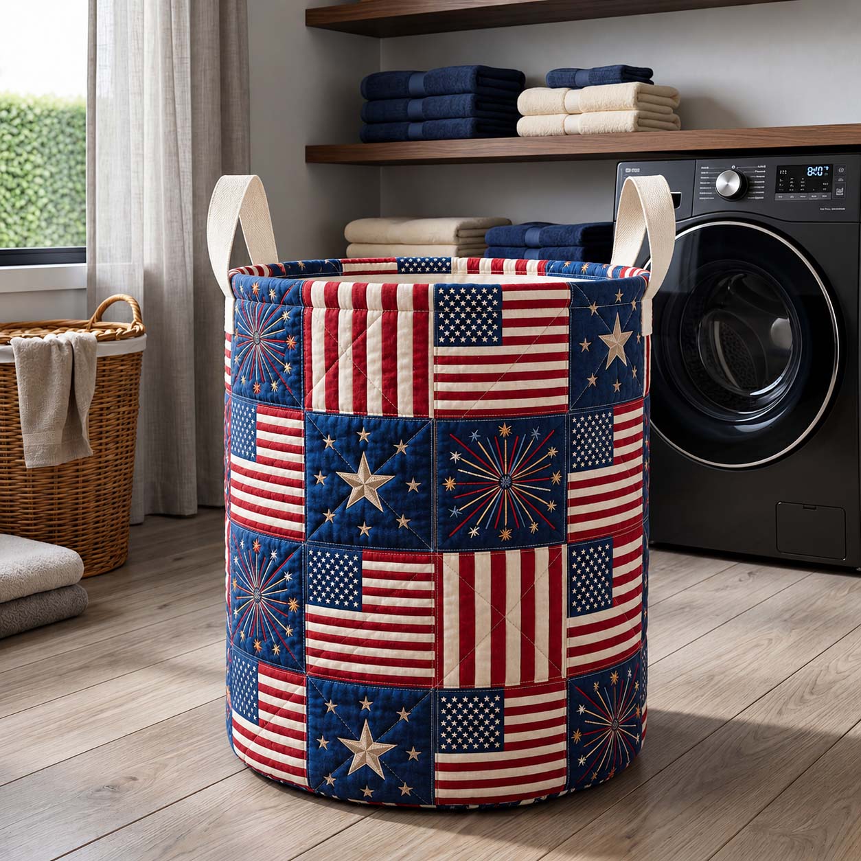 The Starfire Glory Quilted Laundry Basket Tote