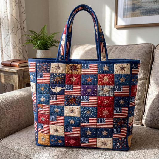 The Freedom Burst Quilted Tote