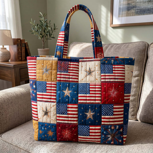The Star Banner Quilted Tote