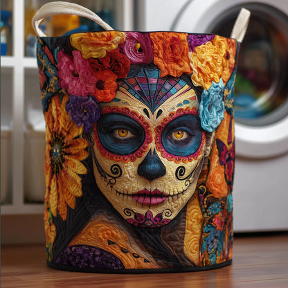 The Dia De Los Muertos Quilted Laundry Tote
