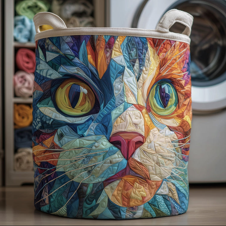 Rainbow Laundry Basket Quilted Tote