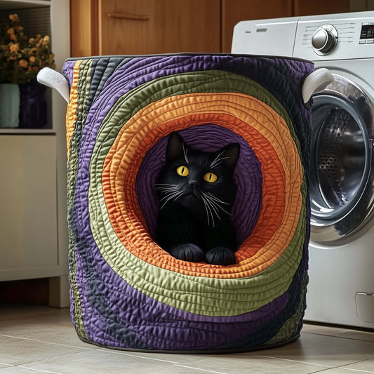 The Mystic Whisker Quilted Laundry Basket Tote