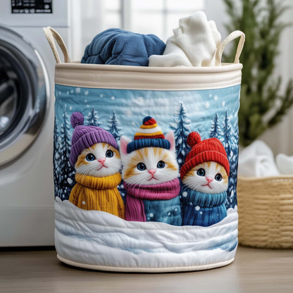 The Cozy Whisker Quilted Laundry Basket Tote 1427