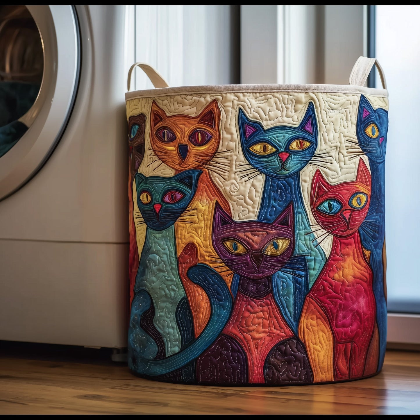 Funky Laundry Basket Quilted Tote