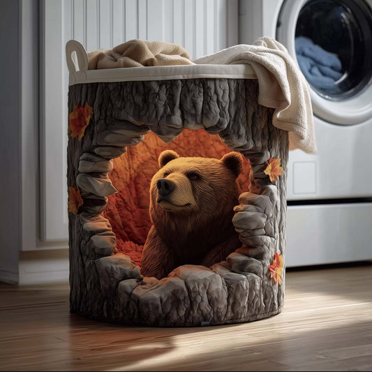 The Rustic Bear Quilted Laundry Basket Tote 1431
