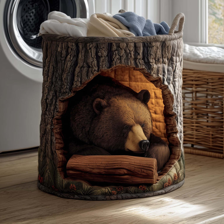 Rustic Bear Laundry Quilted Tote