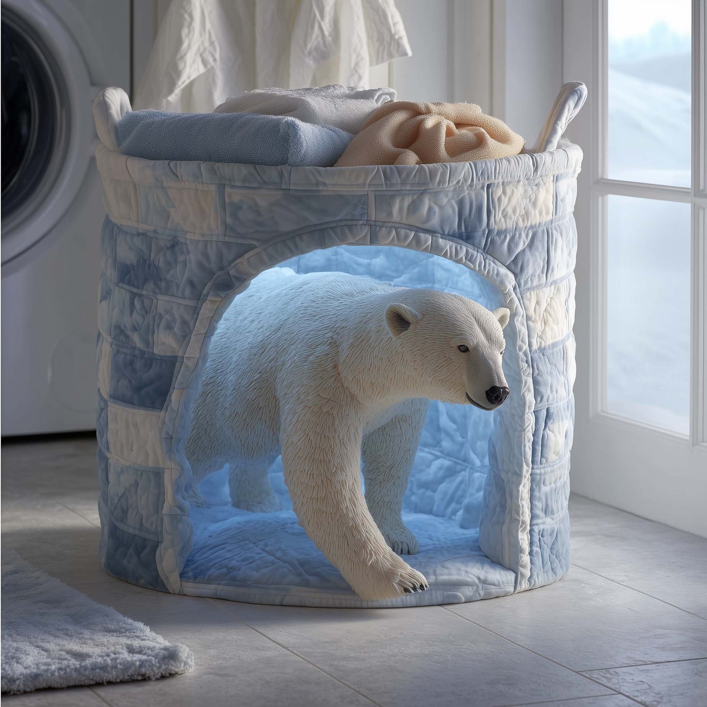 Rustic Bear Laundry Tote Bag
