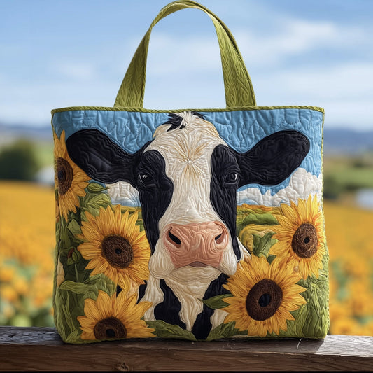 The Sunflower Cow Quilted Tote