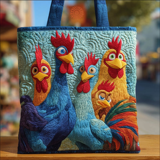 The Funky Chicken Quilted Tote